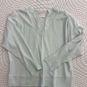 Allie Rose Mint Green V-Neck Women's Sweater